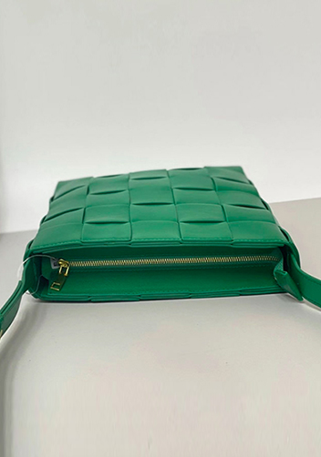 Mia Leather Messenger Shoulder Bag Green