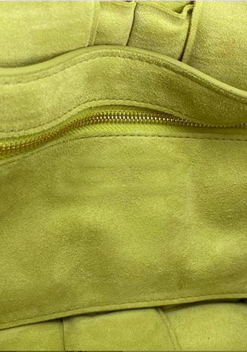 Mia Leather Chain Medium Shoulder Suede Bag Yellow