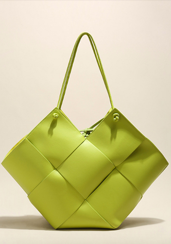 Mia Medium Leather Tote Bag Kiwis
