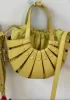 The Coquille Leather Shoulder Bag Yellow