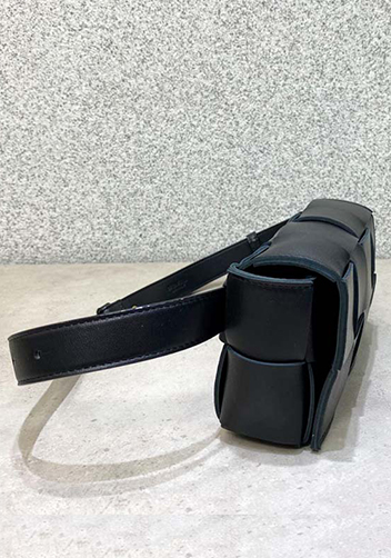 Mia Mini Leather Belt Shoulder Bag Black