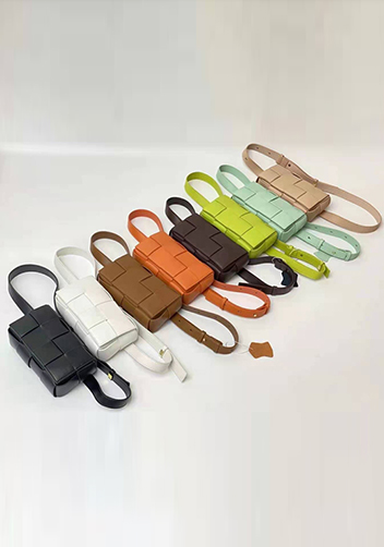 Mia Mini Leather Belt Shoulder Bag Beige