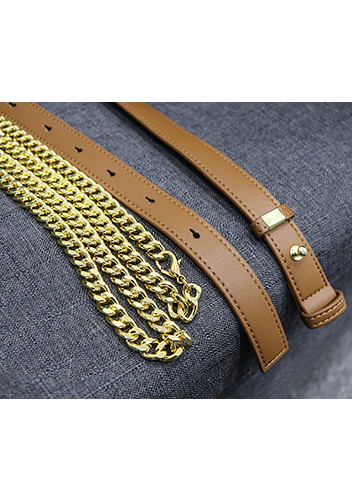 Mia Mini Leather Belt Shoulder Bag Camel