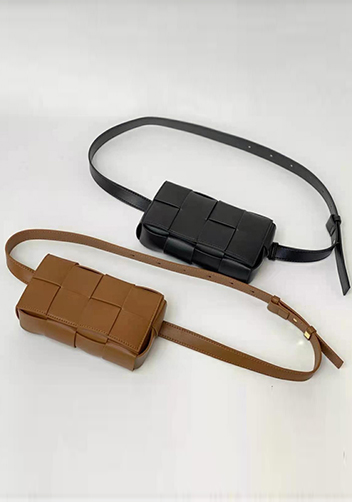 Mia Mini Leather Belt Shoulder Bag Camel