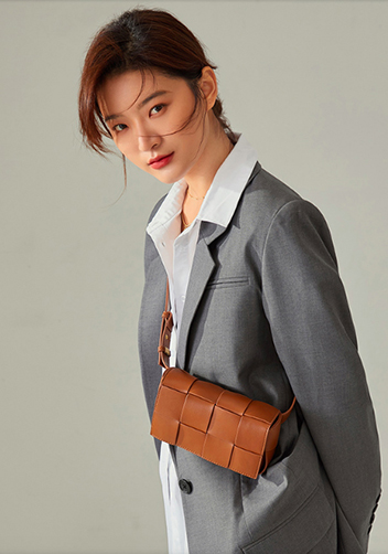 Mia Mini Leather Belt Shoulder Bag Camel