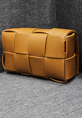 Mia Mini Leather Belt Shoulder Bag Camel
