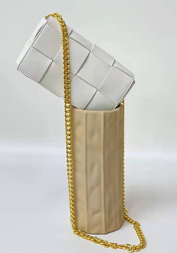 Mia Mini Leather Belt Shoulder Bag White