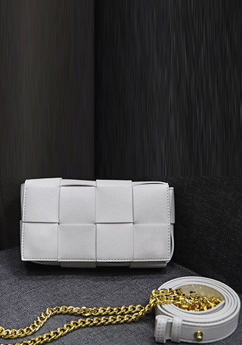 Mia Mini Leather Belt Shoulder Bag White