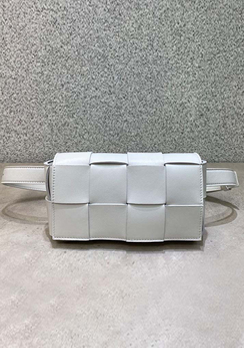 Mia Mini Leather Belt Shoulder Bag White