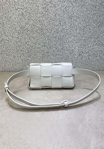 Mia Mini Leather Belt Shoulder Bag White