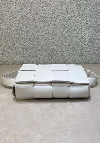 Mia Mini Leather Belt Shoulder Bag White