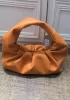 Dina Leather Shoulder Hobo Bag Orange