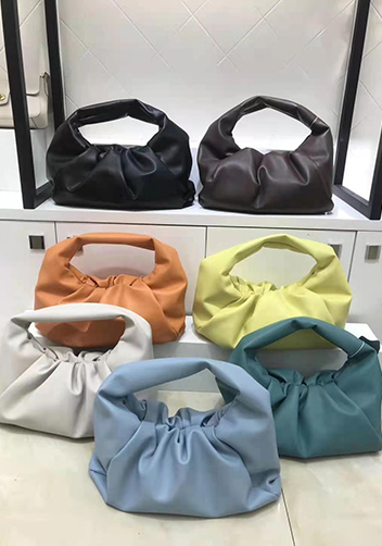 Dina Leather Shoulder Hobo Bag Orange