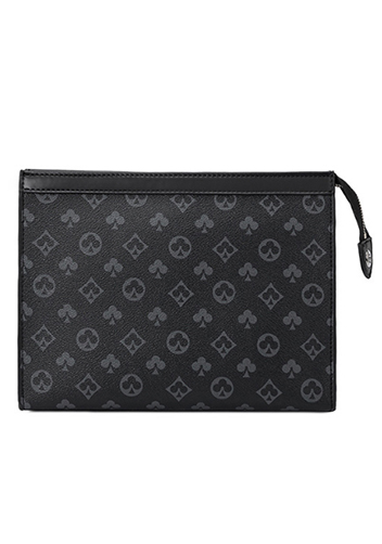 Louisa Flower Vegan Envelope Bag Black