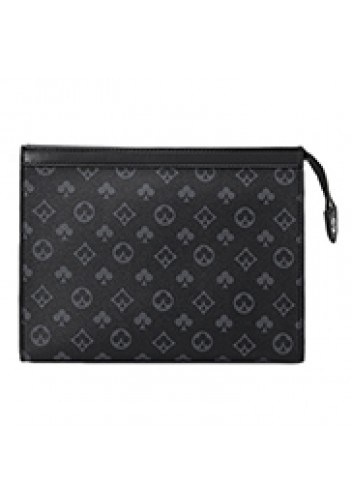 Louisa Flower Vegan Envelope Bag Black