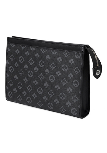 Louisa Flower Vegan Envelope Bag Black