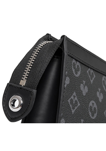 Louisa Flower Vegan Envelope Bag Black