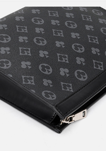 Louisa Flower Vegan Envelope Bag Black