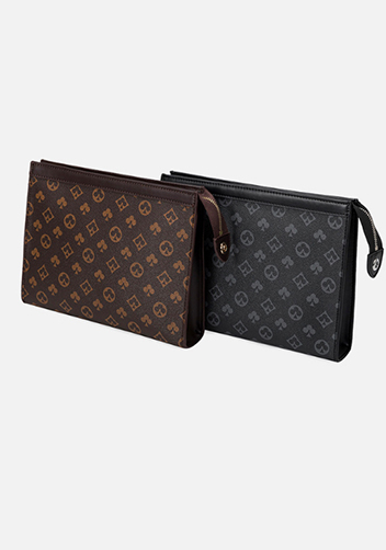 Louisa Flower Vegan Envelope Bag Brown
