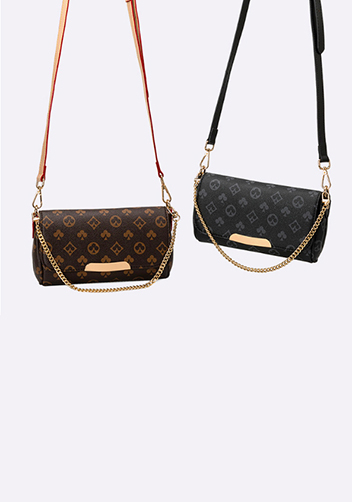 Louisa Flower Vegan Leather Shoulder Bag Brown