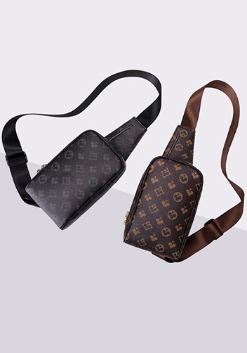 Louisa Flower Vegan Sling Bag Black
