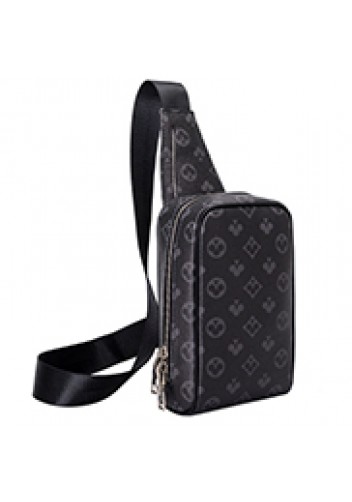 Louisa Flower Vegan Sling Bag Black