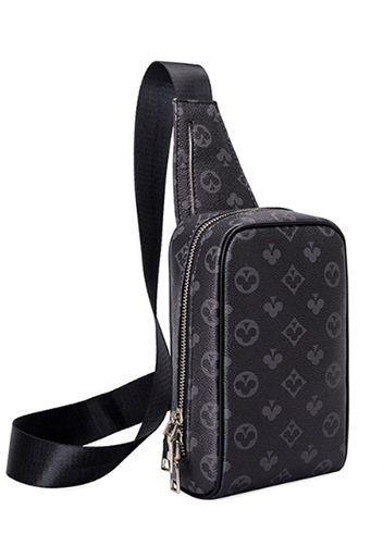 Louisa Flower Vegan Sling Bag Black