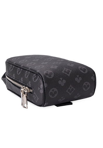 Louisa Flower Vegan Sling Bag Black