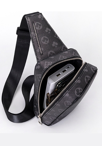 Louisa Flower Vegan Sling Bag Black