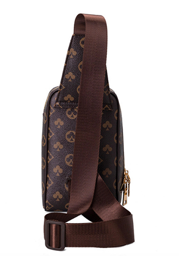 Louisa Flower Vegan Sling Bag Brown