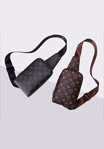 Louisa Flower Vegan Sling Bag Brown