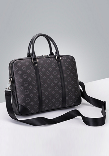 Louisa Poker Vegan Laptop Briefcase Black
