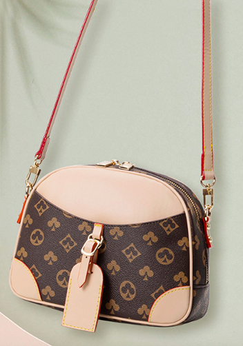 Louisa Poker Vegan Leather Shoulder Bag Beige