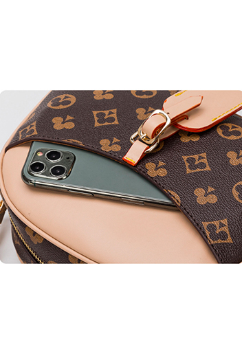 Louisa Poker Vegan Leather Shoulder Bag Beige
