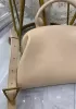Mia Soft Leather Shoulder Bag Beige