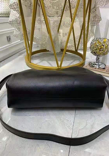 Mia Soft Leather Shoulder Bag Black
