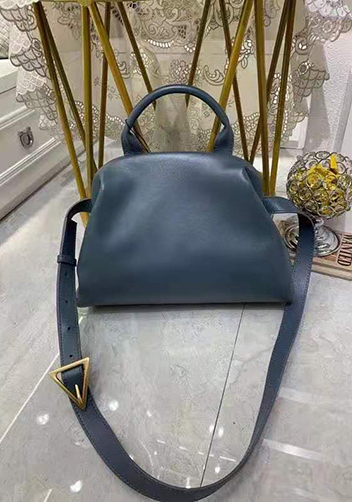Mia Soft Leather Shoulder Bag Blue