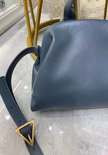 Mia Soft Leather Shoulder Bag Blue