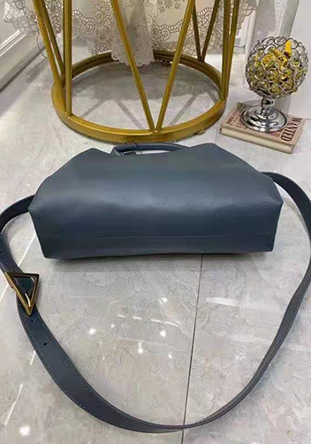 Mia Soft Leather Shoulder Bag Blue