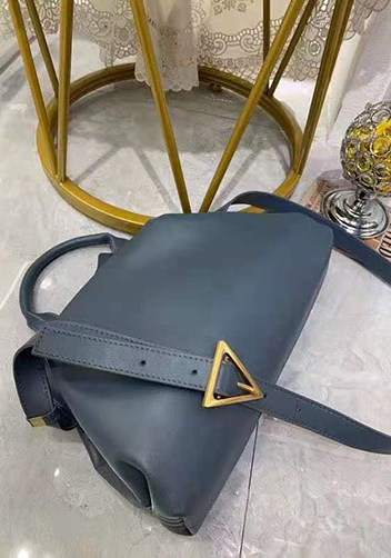 Mia Soft Leather Shoulder Bag Blue