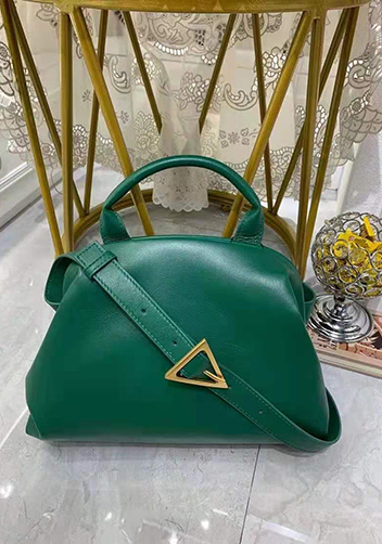 Mia Soft Leather Shoulder Bag Green