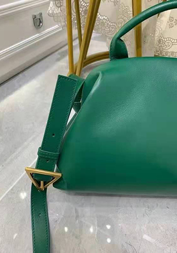Mia Soft Leather Shoulder Bag Green