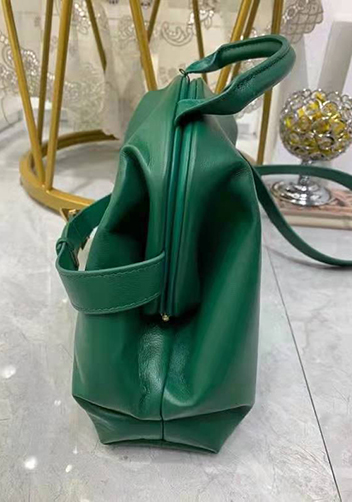 Mia Soft Leather Shoulder Bag Green