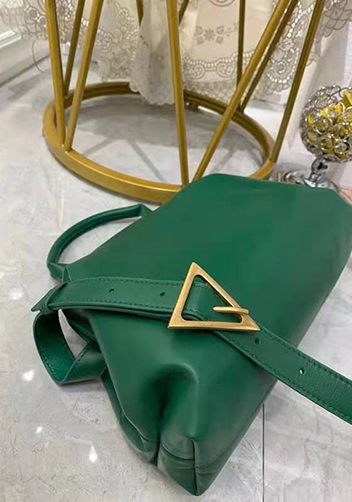 Mia Soft Leather Shoulder Bag Green