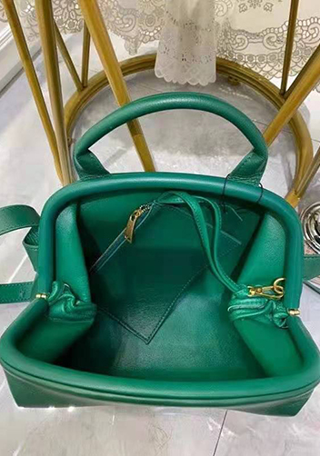 Mia Soft Leather Shoulder Bag Green