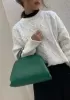 Mia Soft Leather Shoulder Bag Green