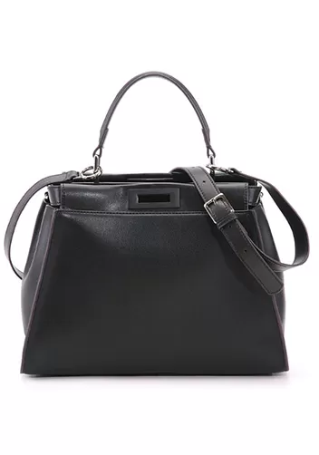 Carrie Leather Bag With Black Hardware Black
