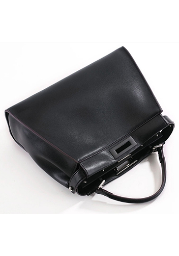 Carrie Leather Bag With Black Hardware Black