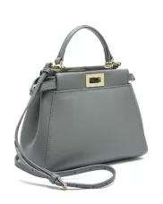 Carrie Smooth Leather Mini Bag Grey
