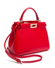 Carrie Smooth Leather Mini Bag Red